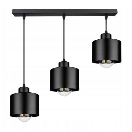 Luster na sajli 3xE27/35W/230V crno