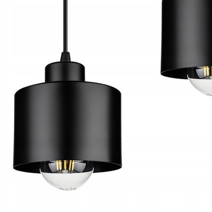 Luster na sajli 3xE27/35W/230V crno