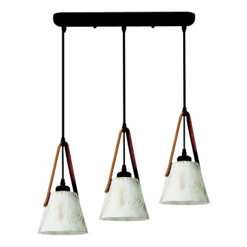 Luster na sajli 3xE27/40W/230V bela