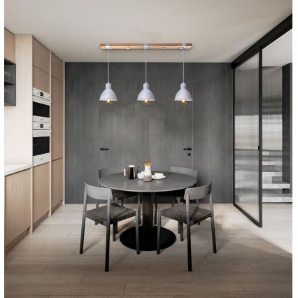 Luster na sajli 3xE27/40W/230V bukva/bela