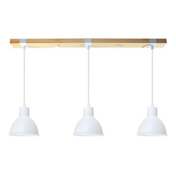 Luster na sajli 3xE27/40W/230V bukva/bela