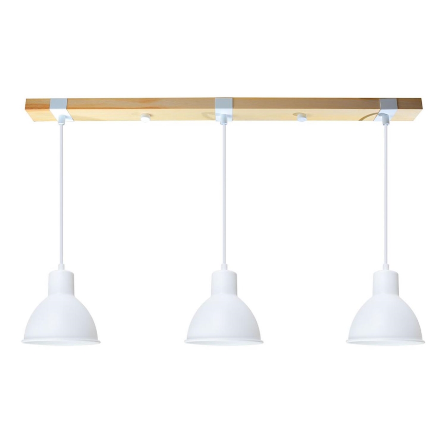 Luster na sajli 3xE27/40W/230V bukva/bela