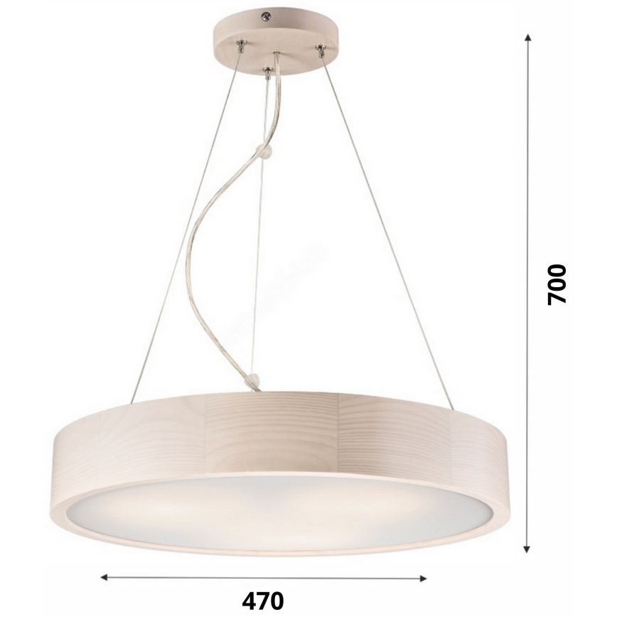 Luster na sajli 3xE27/60W/230V ø 47 cm bor - FSC certificirano
