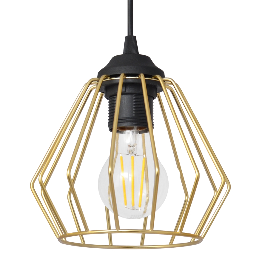 Luster na sajli AGAT 3xE27/15W/230V zlatna/crno