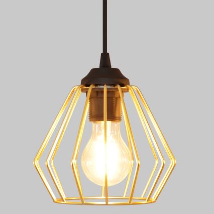 Luster na sajli AGAT 3xE27/15W/230V zlatna/crno
