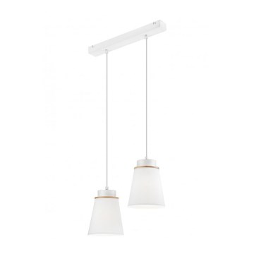 Luster na sajli AGUSTINO 2xE27/60W/230V bela
