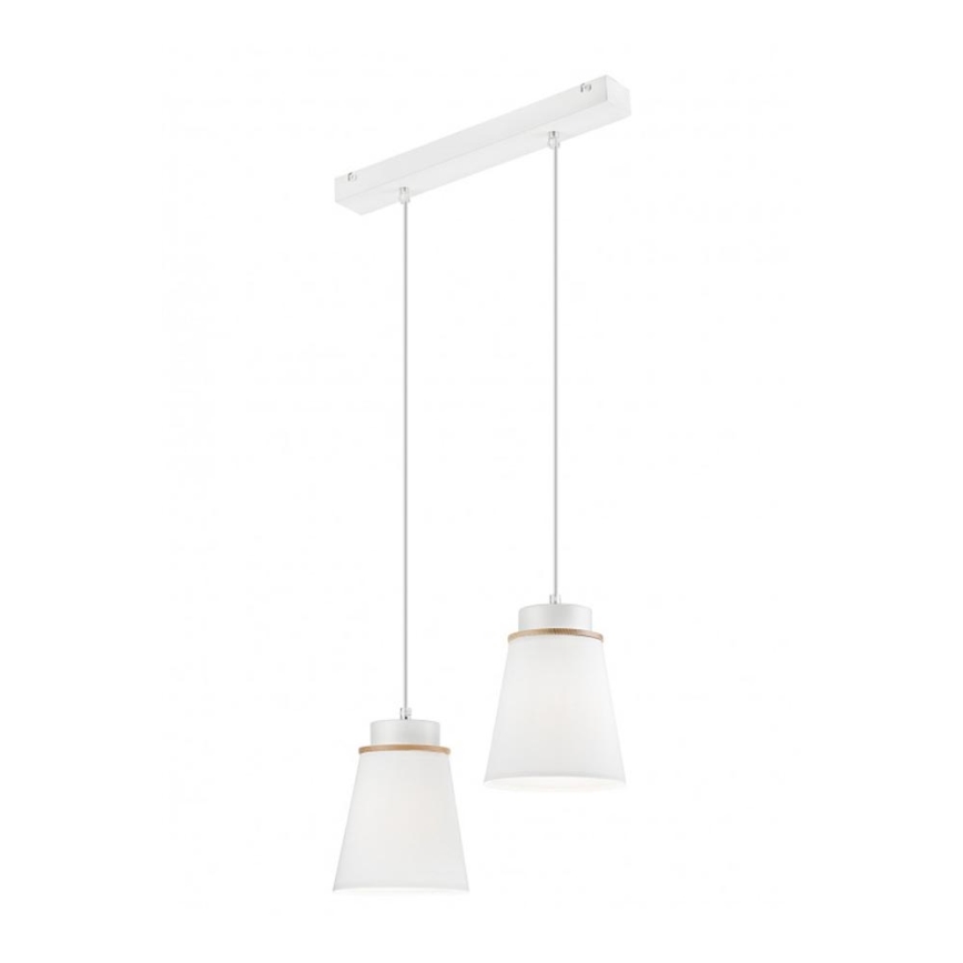 Luster na sajli AGUSTINO 2xE27/60W/230V bela