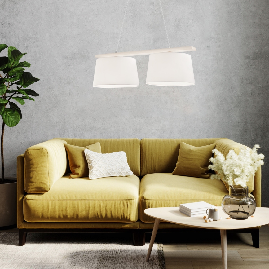 Luster na sajli AIDA 2xE27/60W/230V hrast