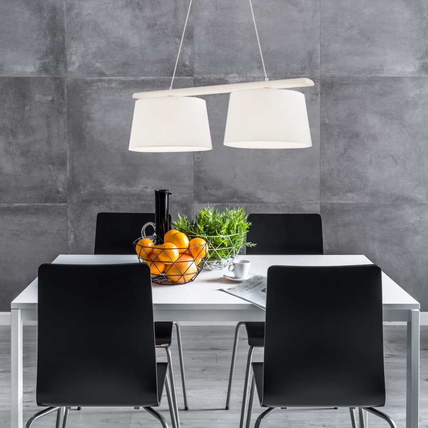 Luster na sajli AIDA 2xE27/60W/230V hrast
