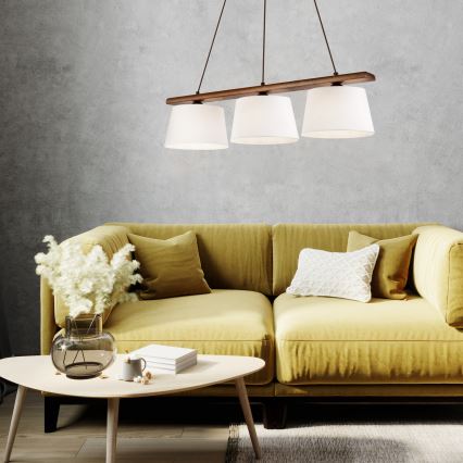 Luster na sajli AIDA 3xE27/60W/230V orah - FSC sertifikovano