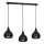 Luster na sajli AKTAN 3xE27/60W/230V crno