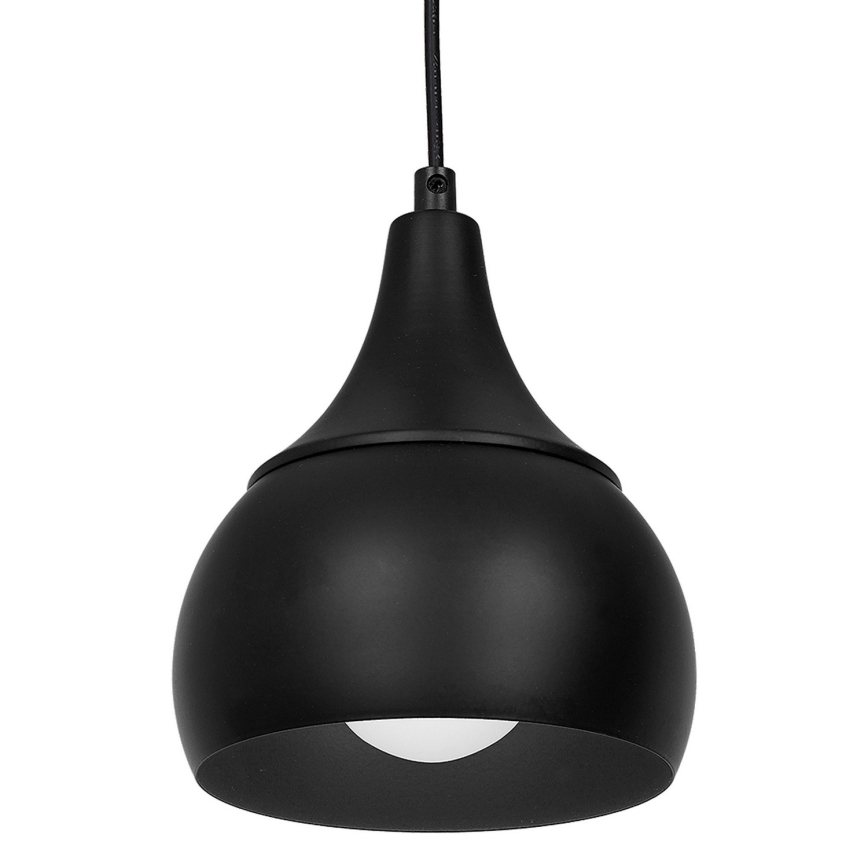 Luster na sajli AKTAN 5xE27/60W/230V crno okrugli