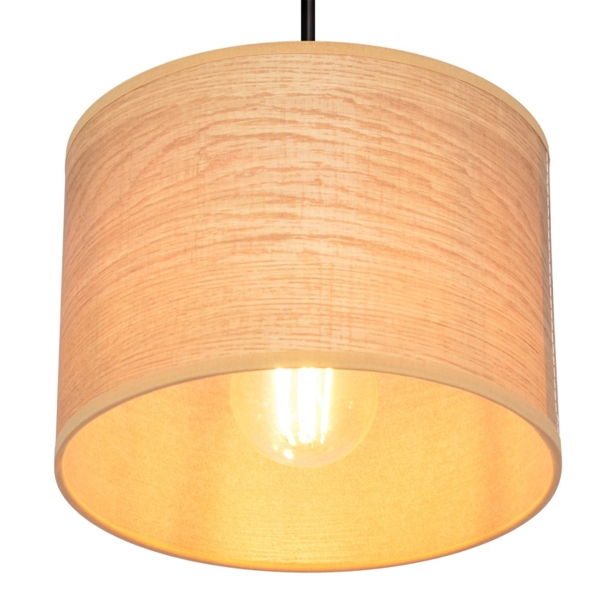 Luster na sajli ALBA 1xE27/15W/230V pr. 20 cm braon/crno