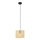 Luster na sajli ALBA 1xE27/15W/230V pr. 20 cm ratan/crno