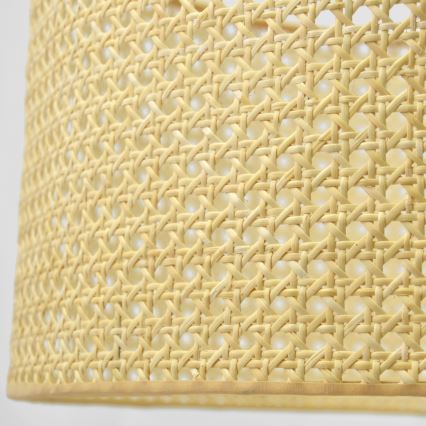 Luster na sajli ALBA 1xE27/15W/230V pr. 20 cm ratan/crno