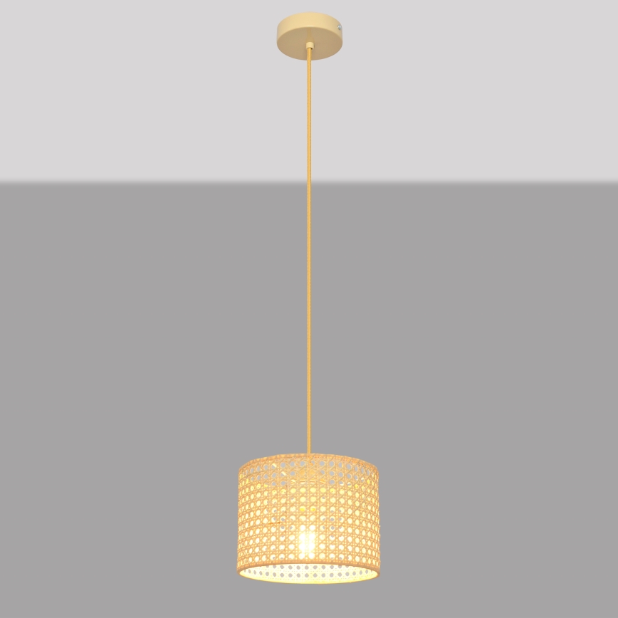 Luster na sajli ALBA 1xE27/15W/230V pr. 20 cm ratan