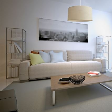 Luster na sajli ALBA 1xE27/15W/230V pr. 40 cm bež