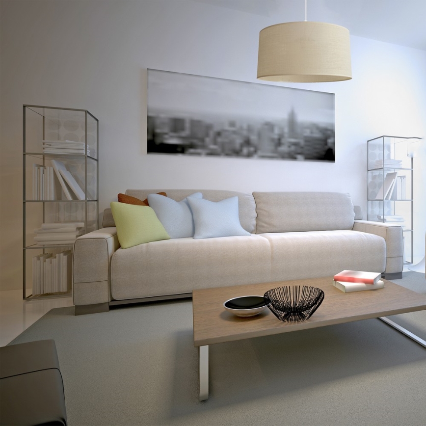 Luster na sajli ALBA 1xE27/15W/230V pr. 40 cm bež
