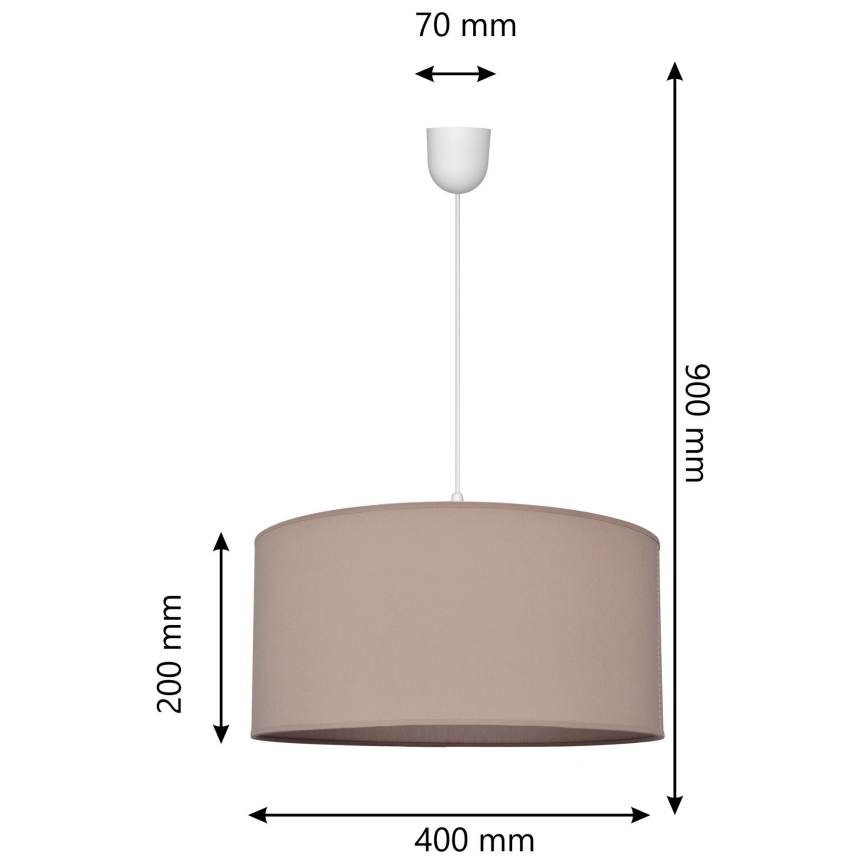 Luster na sajli ALBA 1xE27/15W/230V pr. 40 cm bež