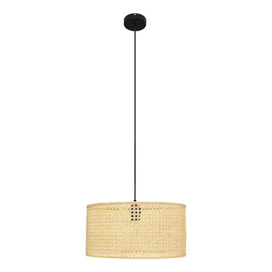 Luster na sajli ALBA 1xE27/15W/230V pr. 40 cm ratan/crno