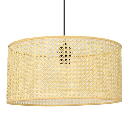 Luster na sajli ALBA 1xE27/15W/230V pr. 40 cm ratan/crno