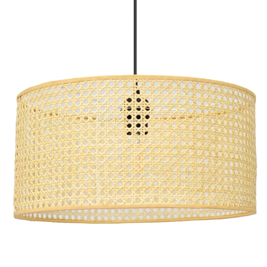 Luster na sajli ALBA 1xE27/15W/230V pr. 40 cm ratan/crno