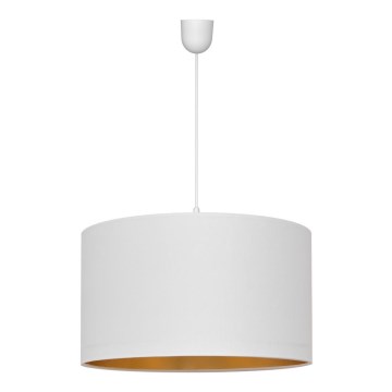 Luster na sajli ALBA 1xE27/15W/230V pr. 45 cm bela/zlatna