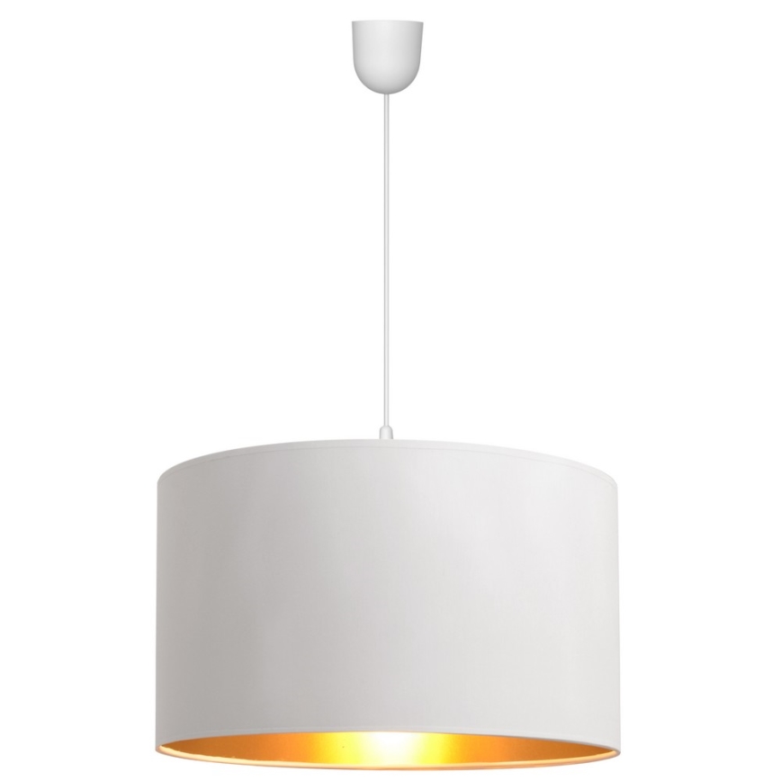 Luster na sajli ALBA 1xE27/15W/230V pr. 45 cm bela/zlatna