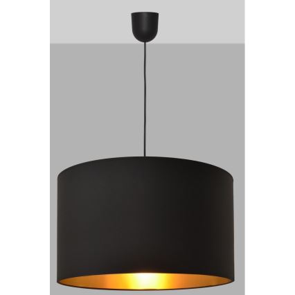 Luster na sajli ALBA 1xE27/15W/230V pr. 45 cm crno/zlatna
