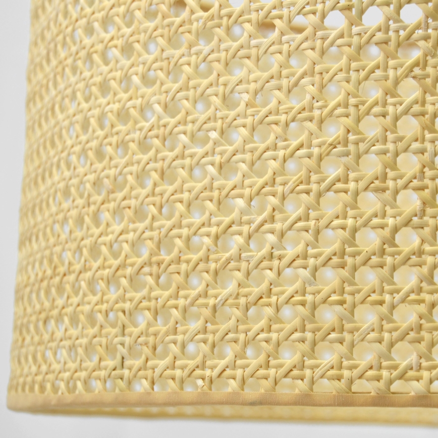 Luster na sajli ALBA 1xE27/15W/230V pr. 45 cm ratan/crno