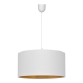 Luster na sajli ALBA 1xE27/15W/230V prečnik 40 cm bela/zlatna