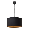 Luster na sajli ALBA 1xE27/15W/230V prečnik 40 cm crna/zlatna