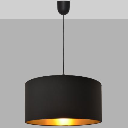 Luster na sajli ALBA 1xE27/15W/230V prečnik 40 cm crna/zlatna