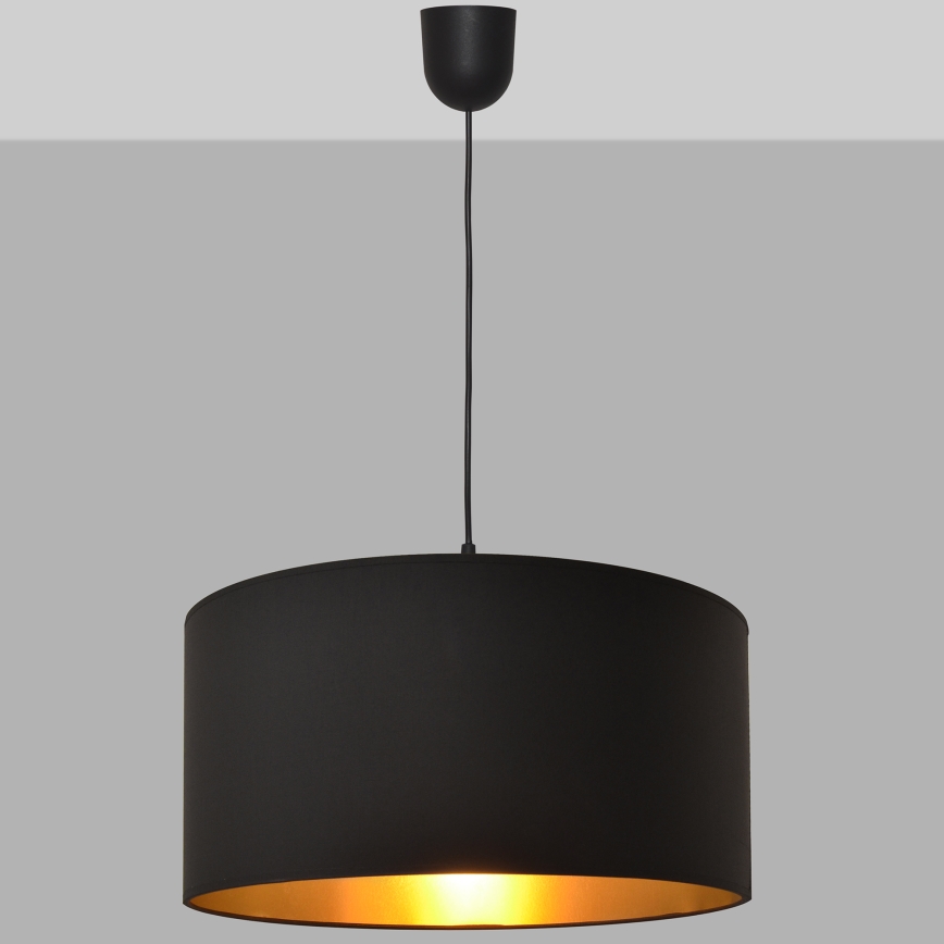 Luster na sajli ALBA 1xE27/15W/230V prečnik 40 cm crna/zlatna