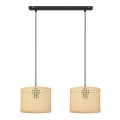 Luster na sajli ALBA 2xE27/15W/230V ratan/crno