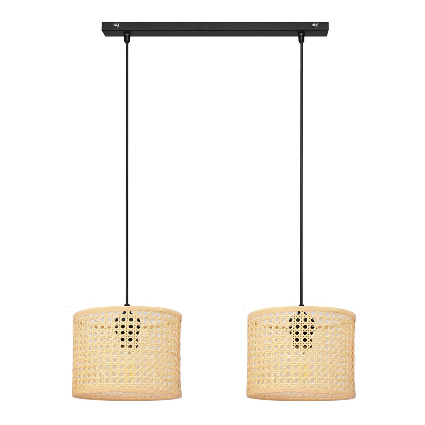 Luster na sajli ALBA 2xE27/15W/230V ratan/crno