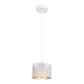 Luster na sajli ALDO 1xE27/60W/230V pr. 15 cm bela