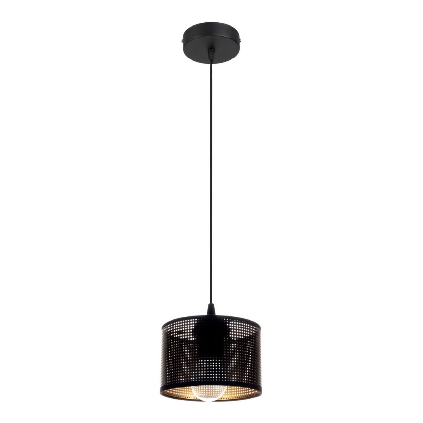 Luster na sajli ALDO 1xE27/60W/230V pr. 15 cm crno