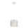 Luster na sajli ALDO 1xE27/60W/230V pr. 20 cm bela