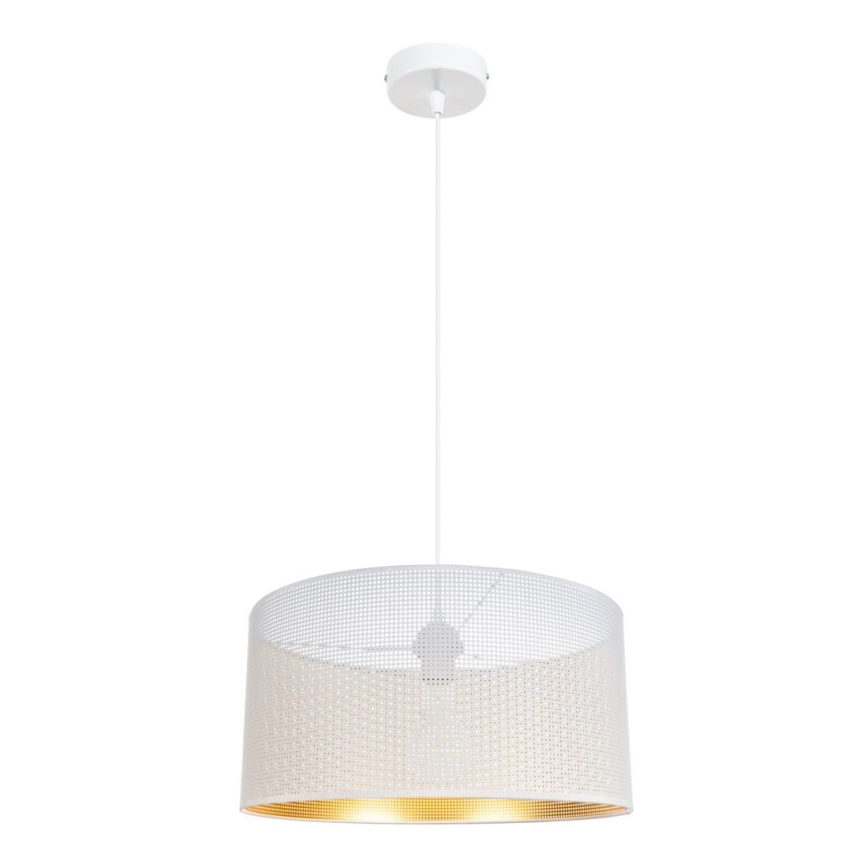 Luster na sajli ALDO 1xE27/60W/230V pr. 40 cm bela
