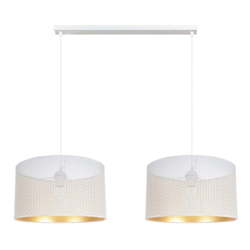 Luster na sajli ALDO 2xE27/60W/230V bela
