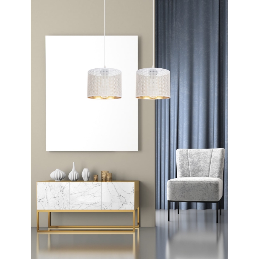 Luster na sajli ALDO 2xE27/60W/230V bela