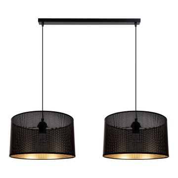 Luster na sajli ALDO 2xE27/60W/230V crno