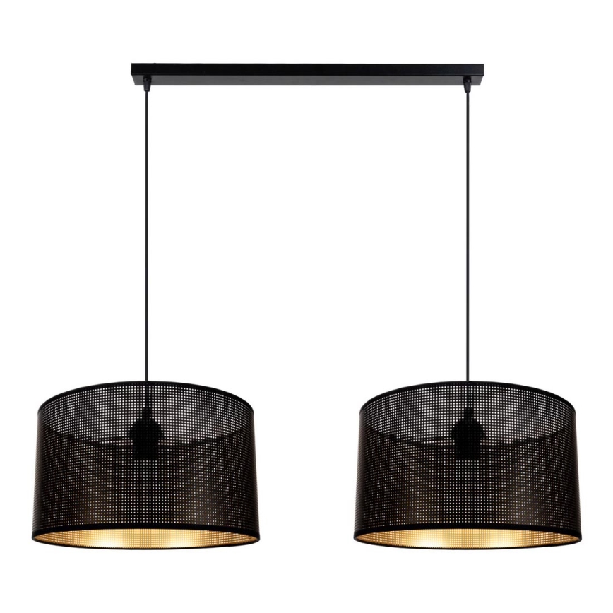 Luster na sajli ALDO 2xE27/60W/230V crno