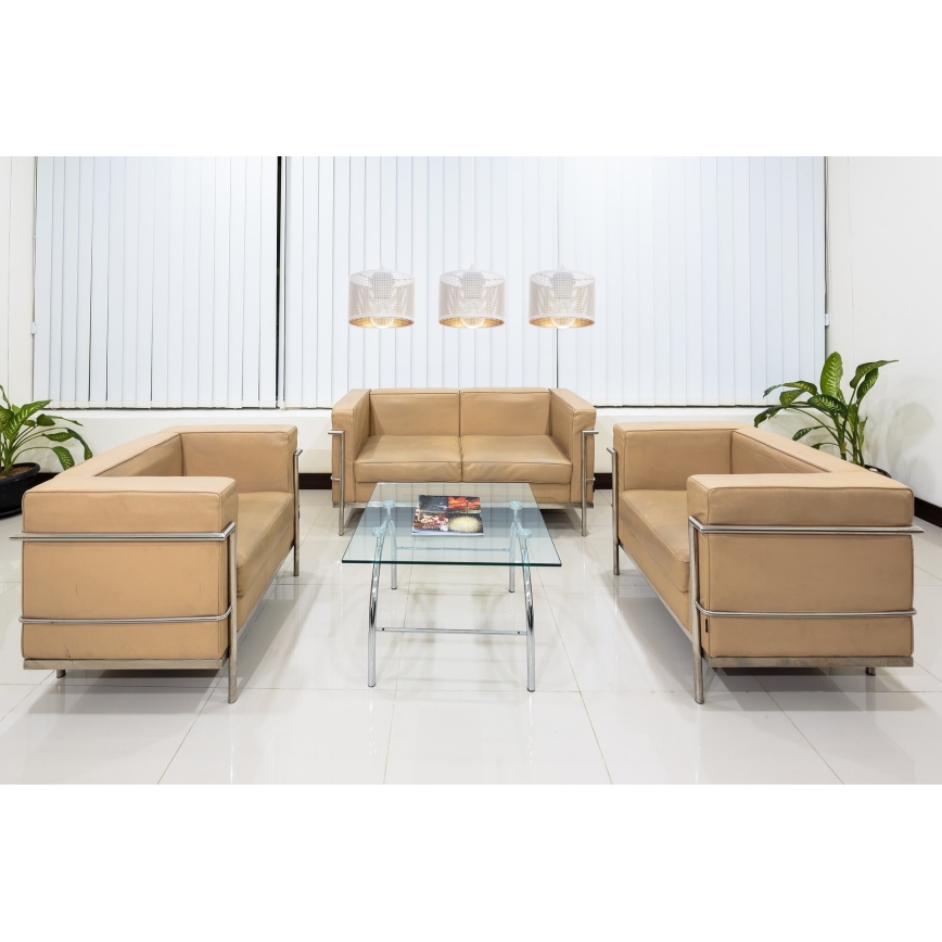 Luster na sajli ALDO 3xE27/60W/230V bela