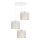 Luster na sajli ALDO 3xE27/60W/230V pr. 45 cm bela