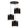Luster na sajli ALDO 3xE27/60W/230V pr. 45 cm crno