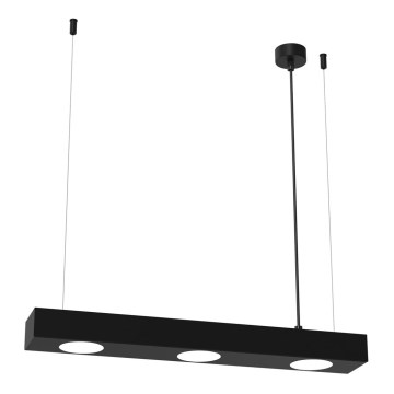 Luster na sajli ALEXANDER 3xGX53/12W/230V crno
