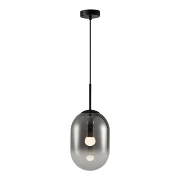 Luster na sajli ALIAS 1xE14/40W/230V pr. 24 cm crno/sivo