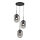 Luster na sajli ALIAS 3xE14/40W/230V crno/sivo